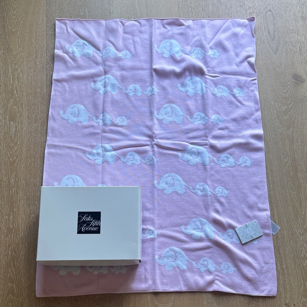 Kissy Kissy Pink Baby Blanket NWT